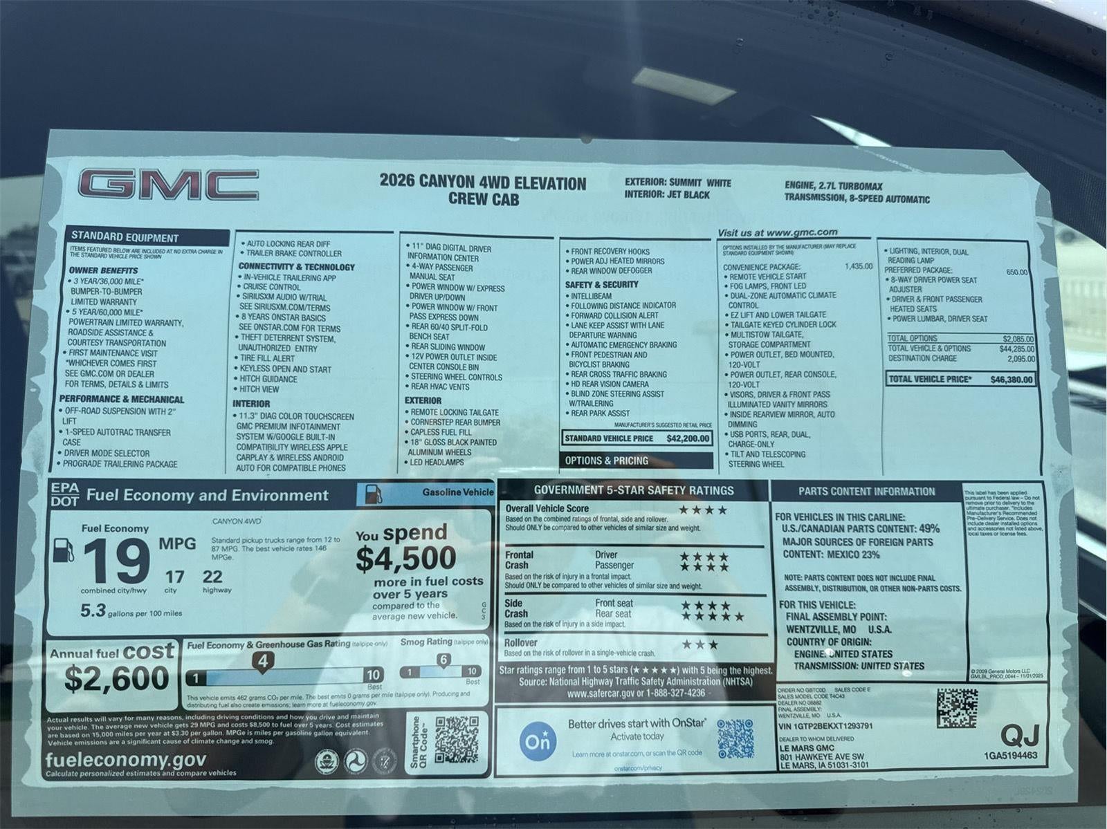 2026 GMC Canyon Elevation 19