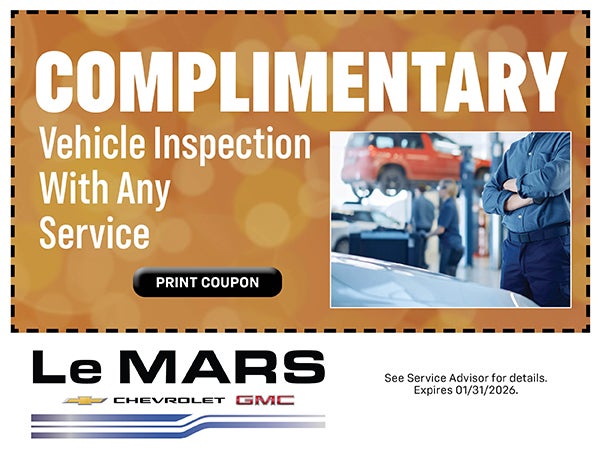 Complimentary Vehicle Inspection With Any Service