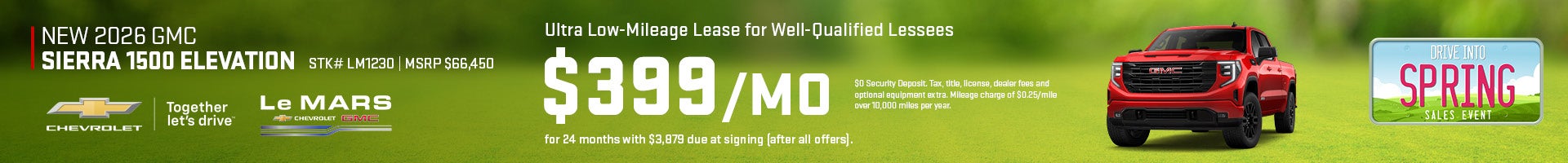 Lease a new 2026 GMC Sierra 1500