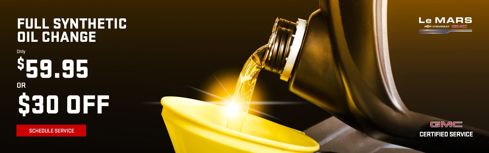 Full Synthetic Oil Change in Le Mars, IA