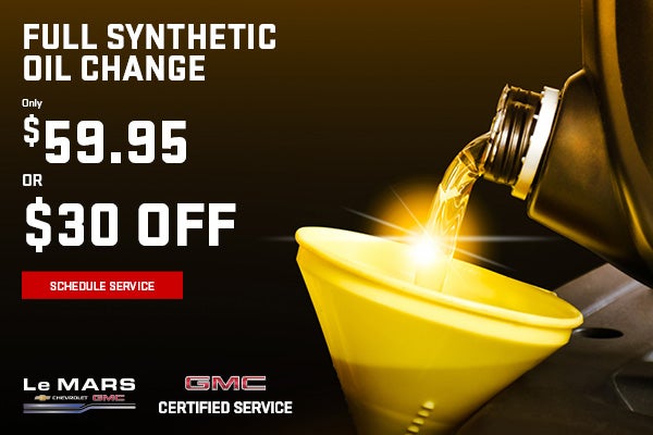Full Synthetic Oil Change in Le Mars, IA