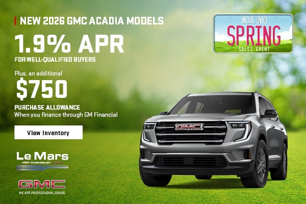 Save on a new 2026 GMC Acadia